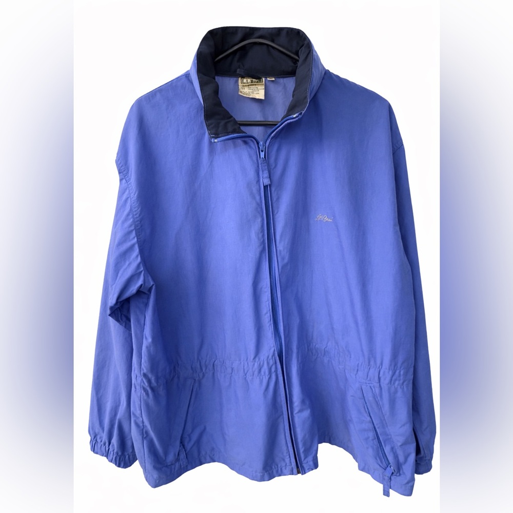 Vintage 90s  L.L.Bean purple Lightweight Windbreaker Jacket Full Zip Classic